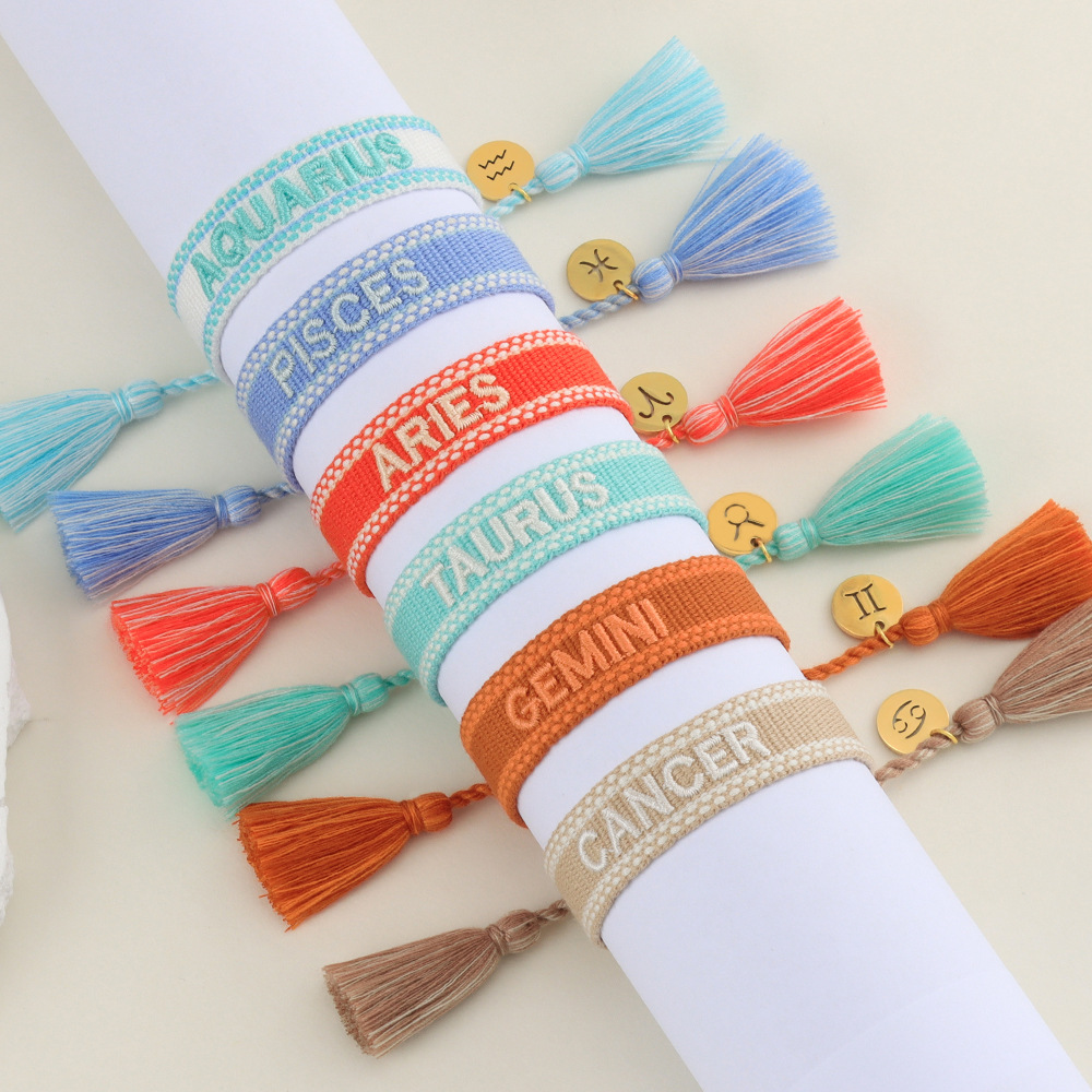 Vacation Letter Polyester Wholesale Bracelets display picture 4