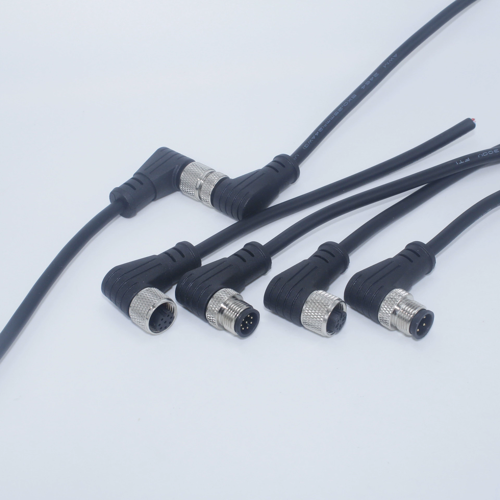 Разъем M12 4 контакта, 5 отверстий, 8pin сенсор водонепроницаемое соединение Ethernet передача данных