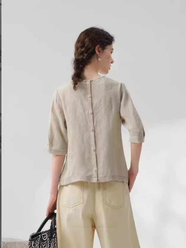 Continuing hemp genuine goods rain and dew hemp leisure all-match artistic life wear fashion leisure travel holiday wear life