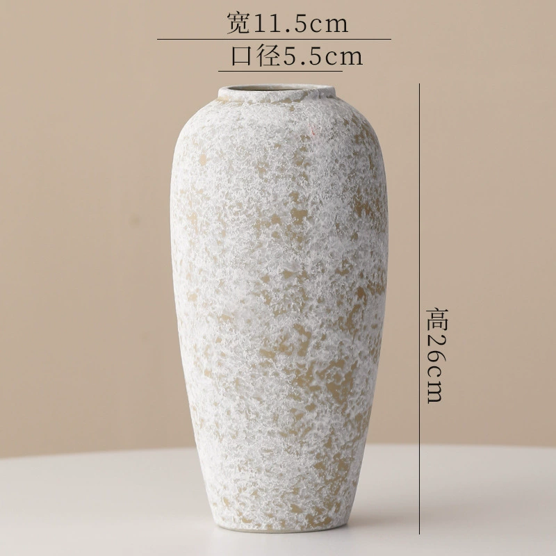 Керамическая ваза, спокойный стиль, большой размер, простая гидропоника, свежесрезанные цветы для выращивания в воде, искусственные цветы ручной работы, сухоцветы, цветочные композиции.