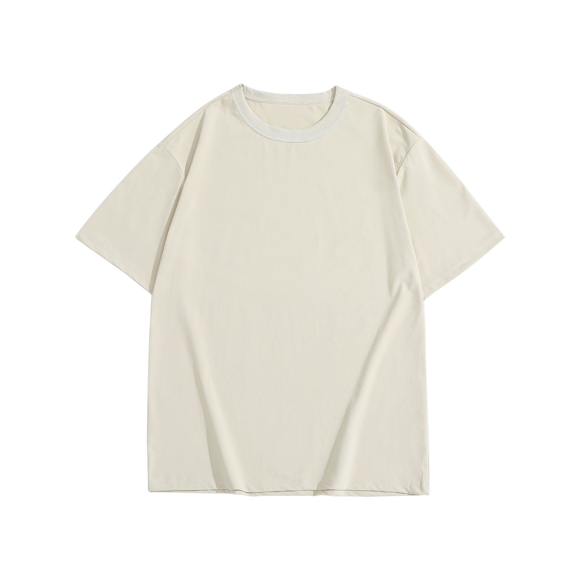 Sommerlicher Retro-Chic Herren-Pullover, schweres Kurzarm-Oberteil, lässiger Streetstyle mit überschnittenen Schultern, lockere Passform_voghion.com