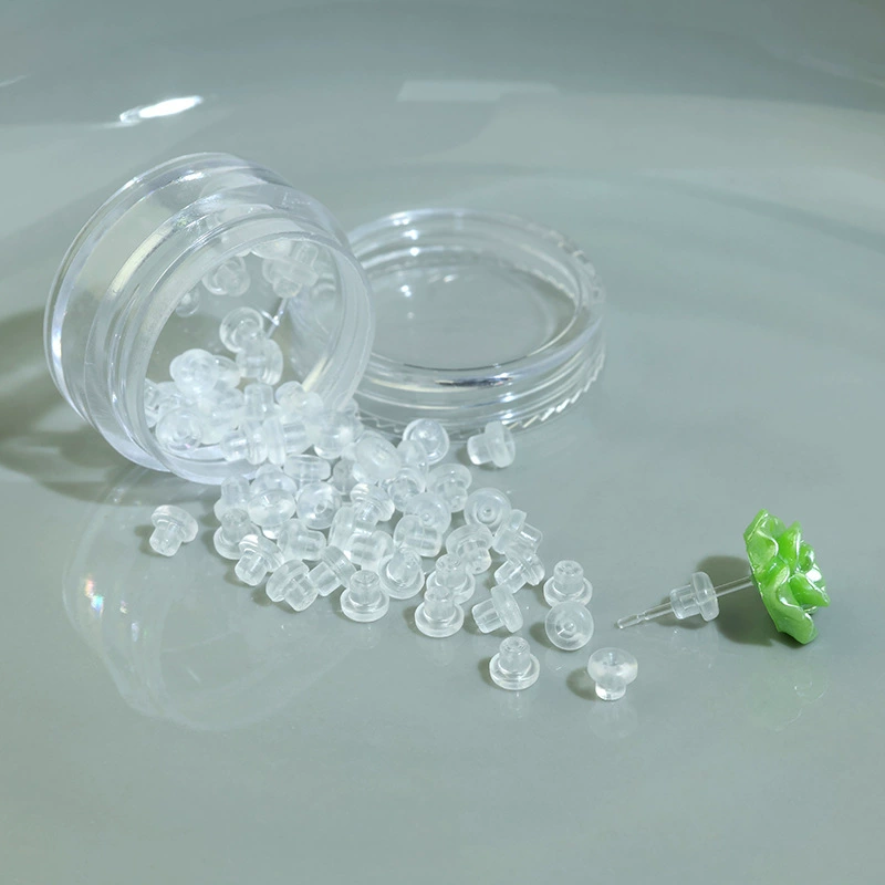 DIY серьги аксессуары не аллергическая силиконовая ковка грибов ушей высокоэкологичные прозрачные серьги-гвоздики