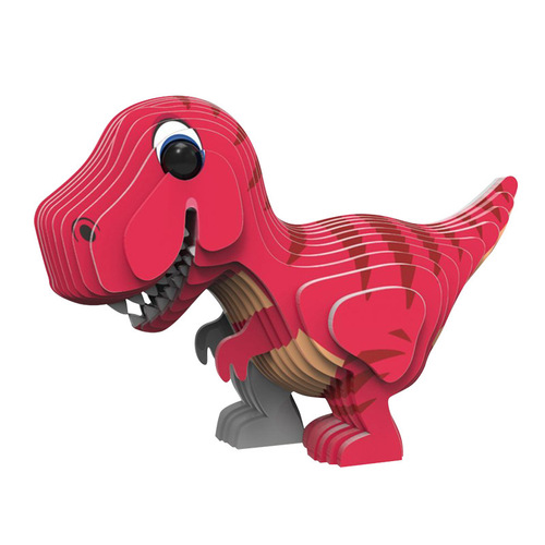 Cross-border new hot-selling toys for children's early education 3D animal paper puzzles, 12 cartoon dinosaur 3D puzzles