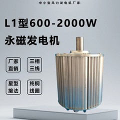 L1型永磁发电机 600-2000W 24/48/96V 500rpm 耐酸抗腐 高效发电