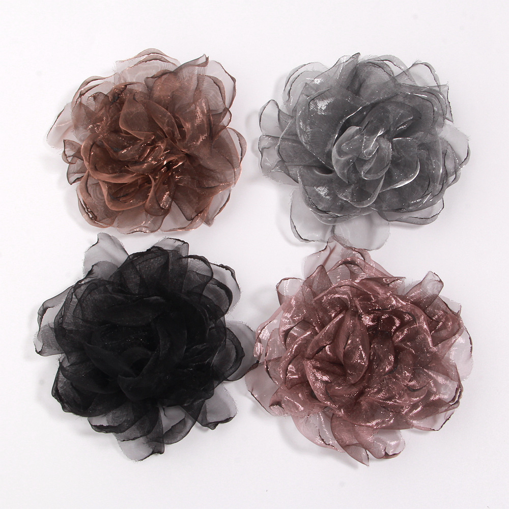 Fabric flower materials for handmade crafts, with a burnt-edge finish, elegant materials, simple and stylish, creative flower accessories