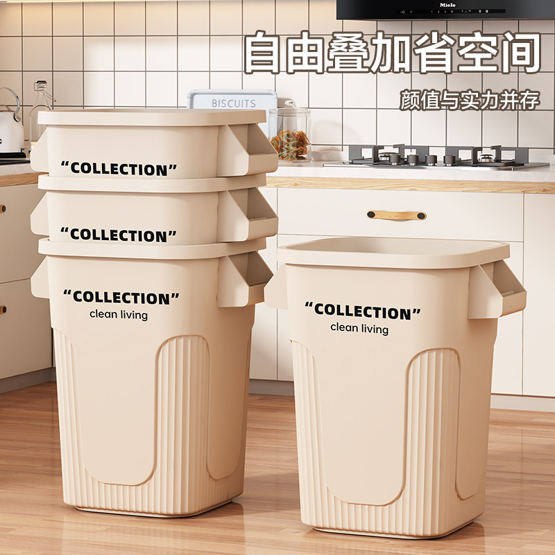 Trash Can Household Toilet Bathroom with Lid Living Room Kitchen Large Capacity Paper Basket Commercial Industrial Style Trash Can Trash Can Household Toilet Bathroom with Lid Living Room Kitchen Large Capacity Paper Basket Commercial Industrial Style Trash Can