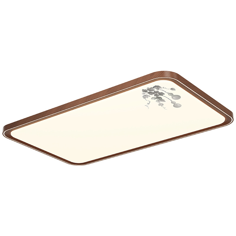 Luz de techo de la sala de estar luz de techo de estilo antiguo Song estética de color nuez dormitorio lámpara de estudio lámpara principal 115L