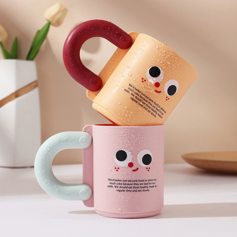 Collutorio per uso domestico, di grande valore estetico, portatile e resistente, bicchiere per spazzolino da denti per studenti, coppia di cartoni animati creativi_voghion.com