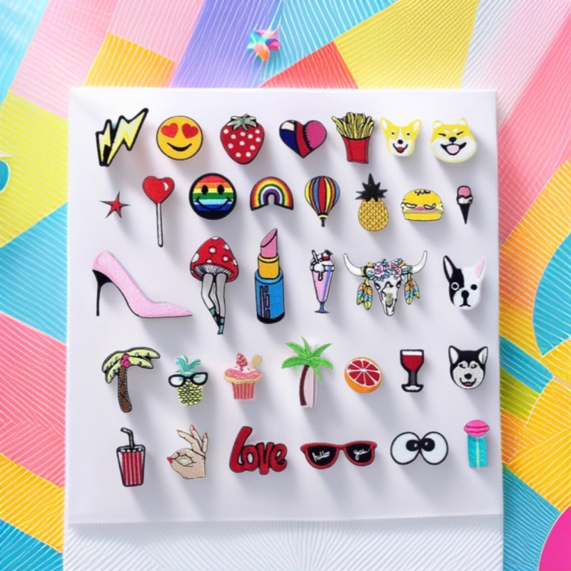 跨境布贴爆款布贴可熨烫新款补丁贴儿童衣服卡通贴刺绣补丁贴