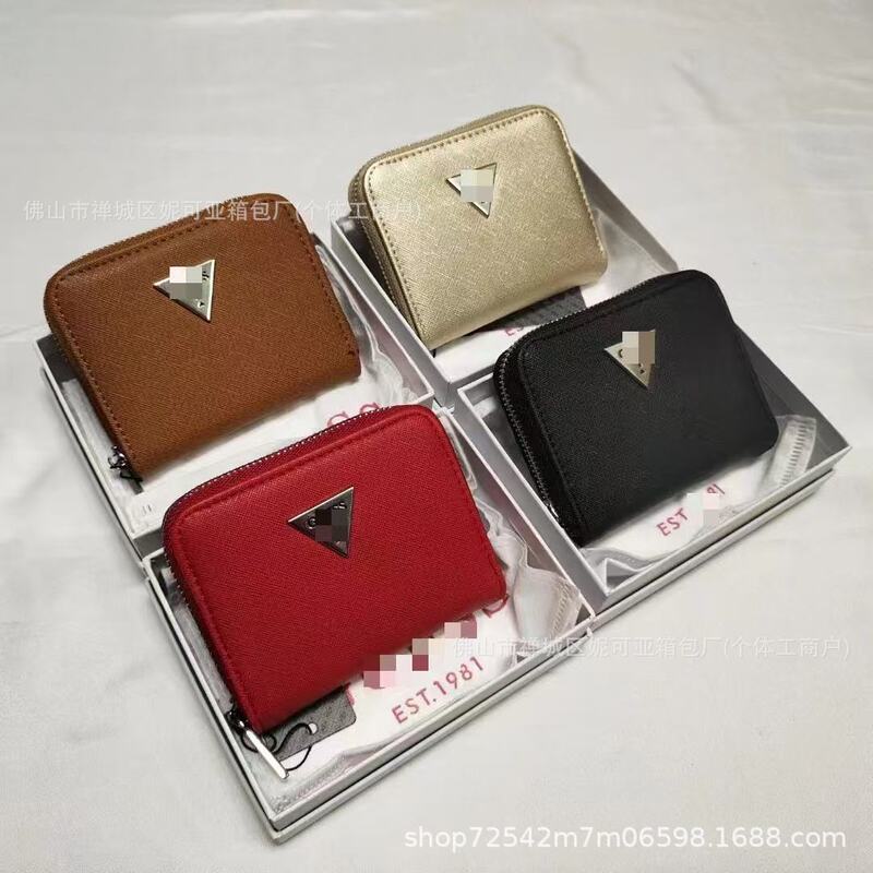 2025 New Foreign Trade European and American Simple Short Women's Multi-Color Wallet Wallet Wallet Money Bag