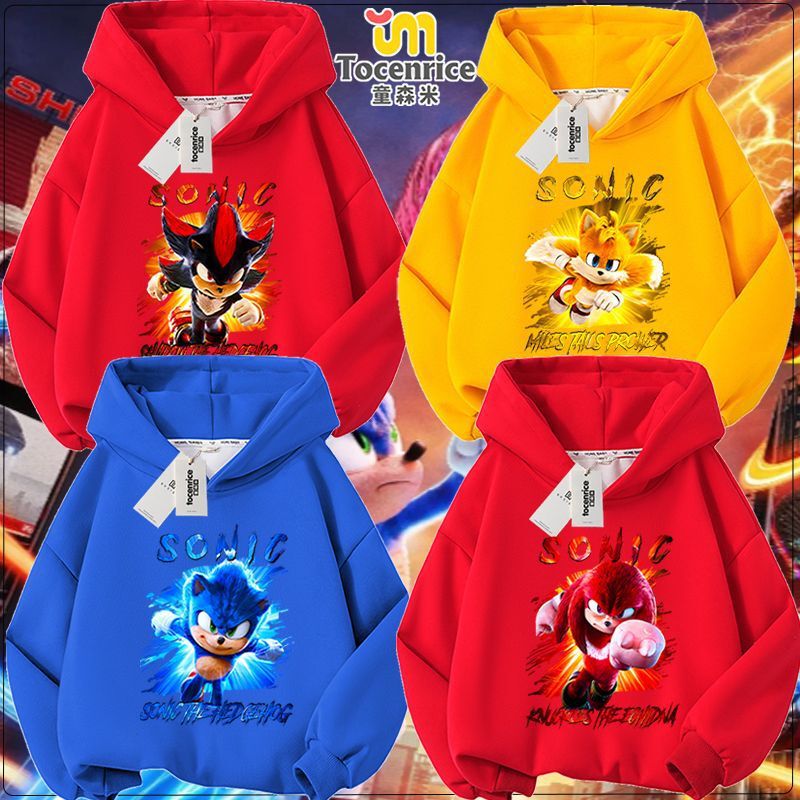 Sonic the Hedgehog Kidsren's Sweatshirt Sonic Kidsren's Clothing Spring & Fall New Casual Hooded Clothing for Boys and Girls Ins Sonic the Hedgehog Kidsren's Sweatshirt Sonic Kidsren's Clothing Spring & Fall New Casual Hooded Clothing for Boys and Girls Ins