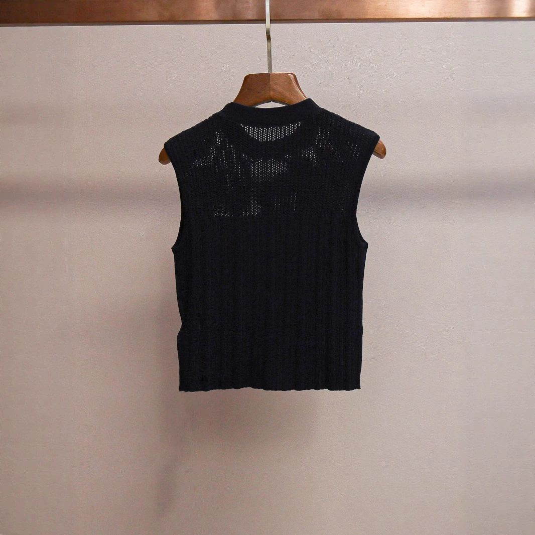 Elite summer retro three dimensional knitted mountain tea, vest
