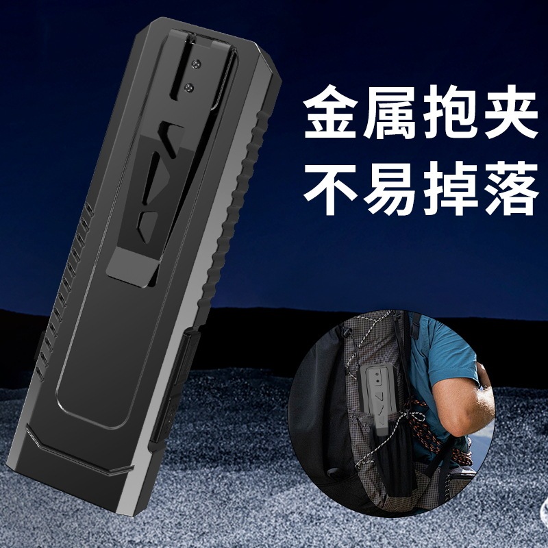 強力な照明 EDC 懐中電灯アルミニウム合金ボディ耐腐食性 USB 充電式ライト屋外ポータブルクリップ懐中電灯|undefined