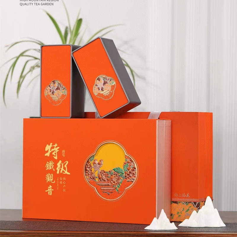 正宗安溪鐵觀音高山茶葉濃香型特級鐵觀音新茶蘭花香禮盒裝送禮
