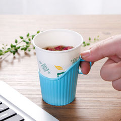 廠家直銷一次性紙杯拖加厚杯托塑料杯托紙杯架開水隔熱托 杯套批
