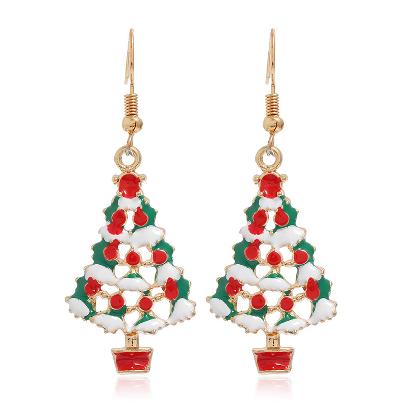 Fashion Christmas Tree Santa Claus Alloy Plating Women's Drop Earrings 1 Pair display picture 11