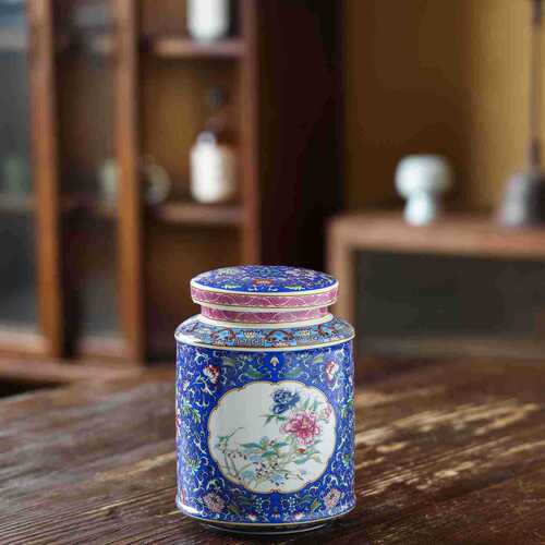 Enamel ceramic tea cans, large sealed cans, storage cans, moisture-proof cans, storage boxes, universal packaging for black tea and green tea