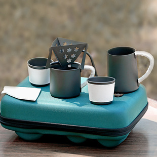 Hand Coffee Set Outdoor Camping Coffee Pot Set Coffee Filter Cup Coffee Gift Box Coffee Supplies Tools
