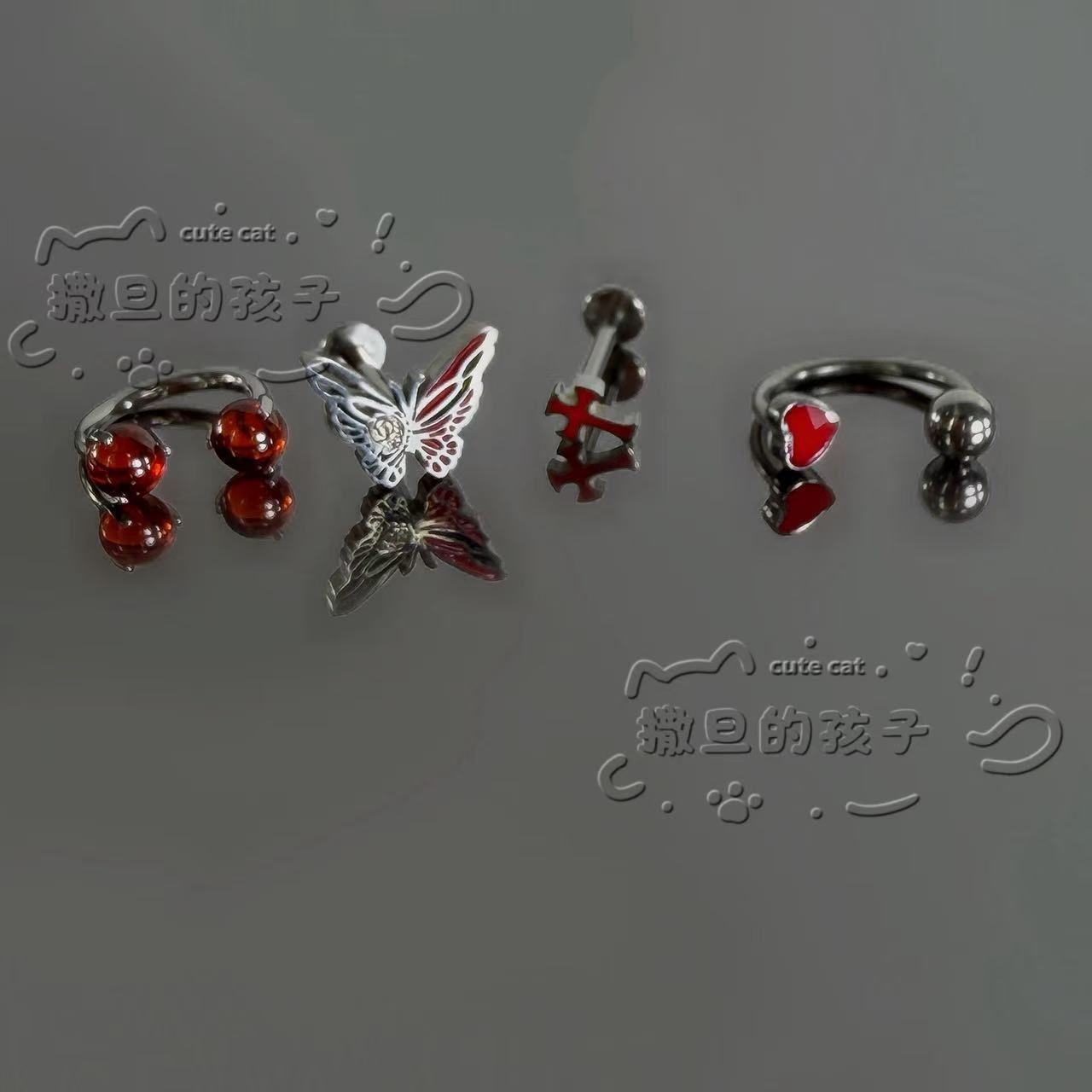 16G labret stud size and finish detail