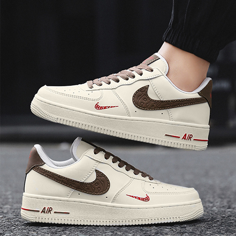 Air Force One Af1 Putian Genuine Aj Men's Shoes Casual Sports White Shoes Men's Milk Coffee Low-Top Women's Sneakers Low
