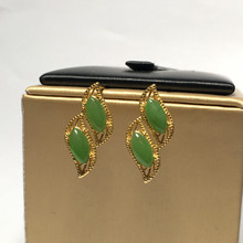 精品天然和田玉新款马眼耳钉干净漂亮S925银镶嵌时尚百搭耳饰批发