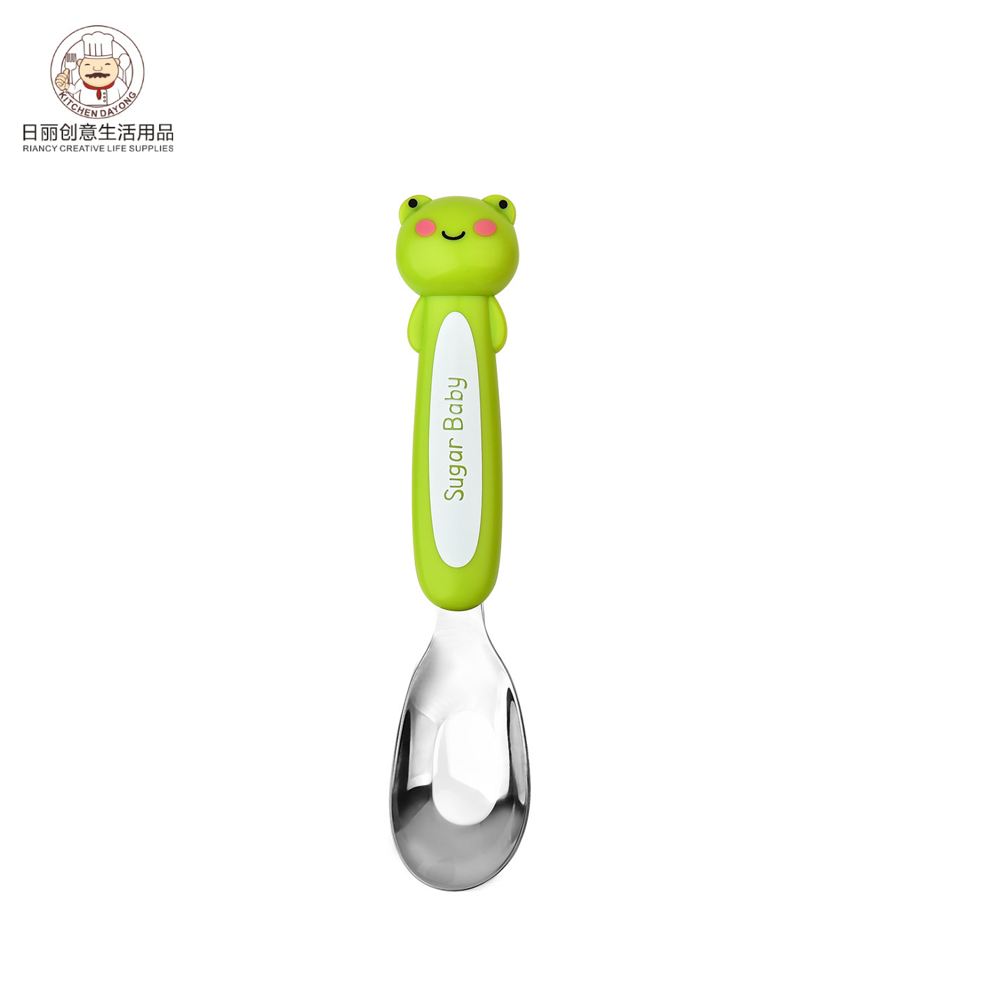 Animal encantador portátil para llevar estudiantes cucharas de comidas dormitorios escolares cucharas de cubierta de cubierta set