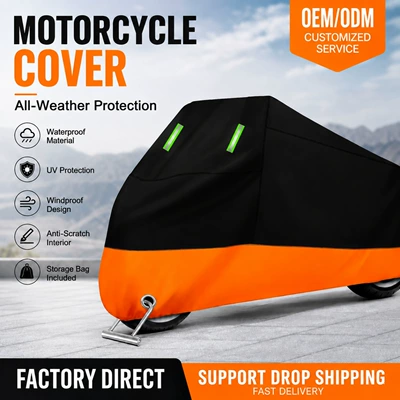In-stock supply of popular motorcycle covers for rain, sun, and dust protection, thickened electric vehicle covers, full vehicle sun protection covers