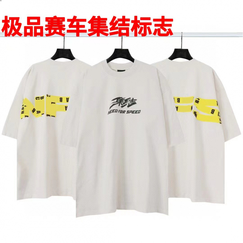 高品質クロスボーダーアメリカンスタイル25ss夏新作No.10ユニフォームレタールーズ半袖Tシャツ卸売|undefined
