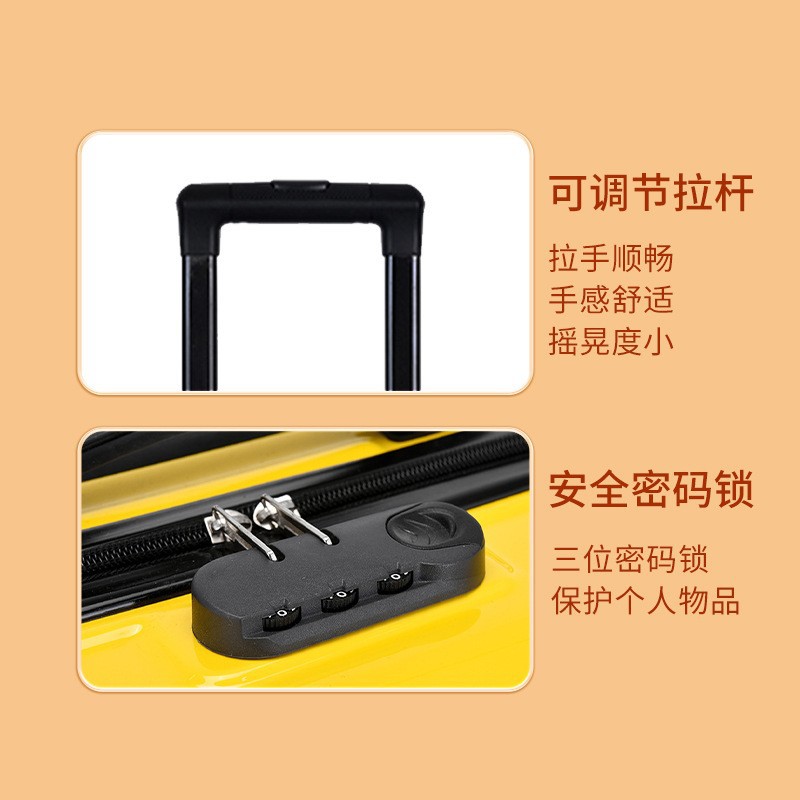 Nuevo niño tracción caja de embarque 18 pulgadas maleta de ruedas universales impresa patrón de dibujos animados contraseña maleta de viaje