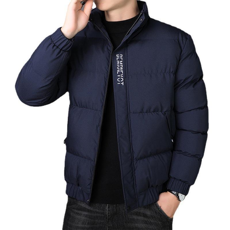 Abrigo de algodón acolchado para hombre acolchado engrosado moda juvenil multicolor casual cálido collar de pie abrigo de algodón acolchado para hombres transfronterizo imprimible