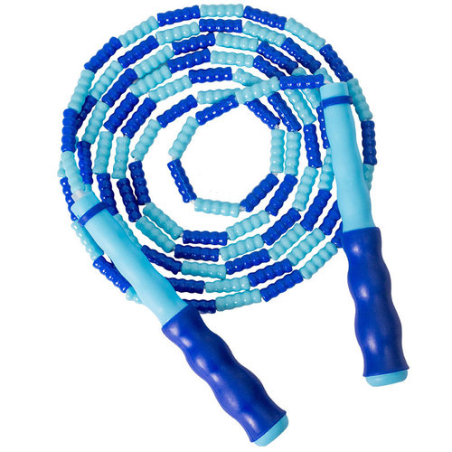 Bamboo skipping rope for kindergarten children with patterned soft beads without knots for primary and secondary school students adjustable high school entrance examination professional skipping rope