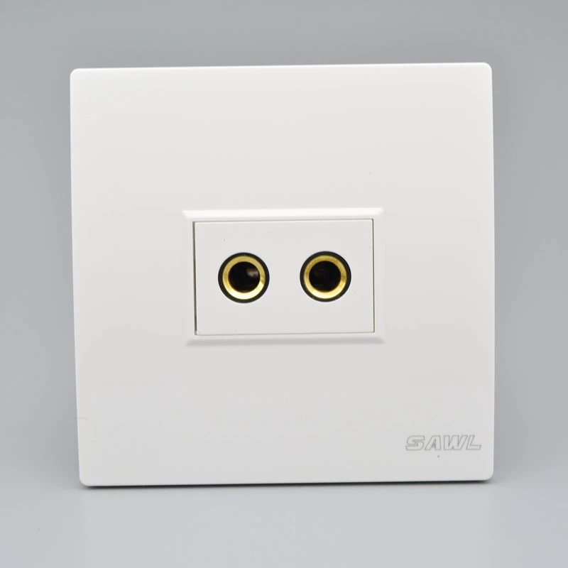 Двойное гнездо для микрофона 86 Тип 2 6,5 без сварки винтовой прижимной провод микрофон с двойным отверстием однобитная мультимедийная аудиопанель