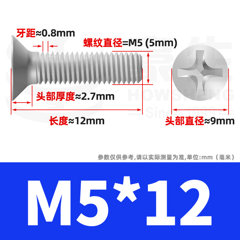 304ステンレスネジのネジの十字溝の平頭のネジのKMの機械の糸の小さいネジのm 2m 3m 4m 5m 6|undefined