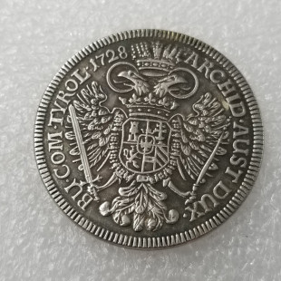 Antique Crafts 1728 Austria Silver Plated Silver Dollar Collection 6#