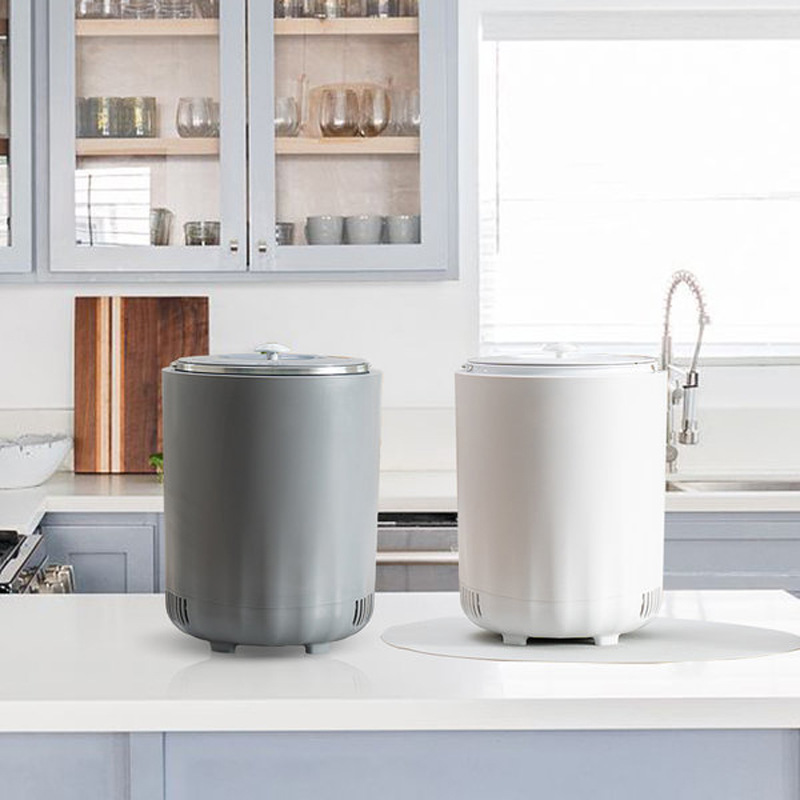 Nuevo 3.5L pequeño cubo de basura de cocina portátil hogar basura de refrigeración de residuos de cocina a prueba de agua de gran capacidad con tapa