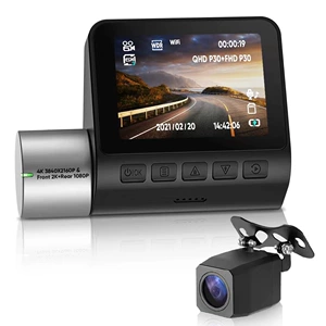 V50 4K Ön və Arxa İkiqat Qeydli HD Gecə Görüşlü Avtomobil Videoqeydçisi DVR