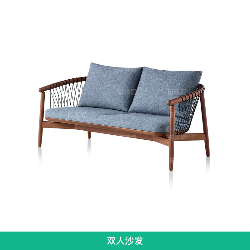 Conjunto de muebles de teca para exteriores, sofá para villa, terraza, resistente a la intemperie, protección solar, balcón, jardín, silla de ratán, mesa de centro. image 7