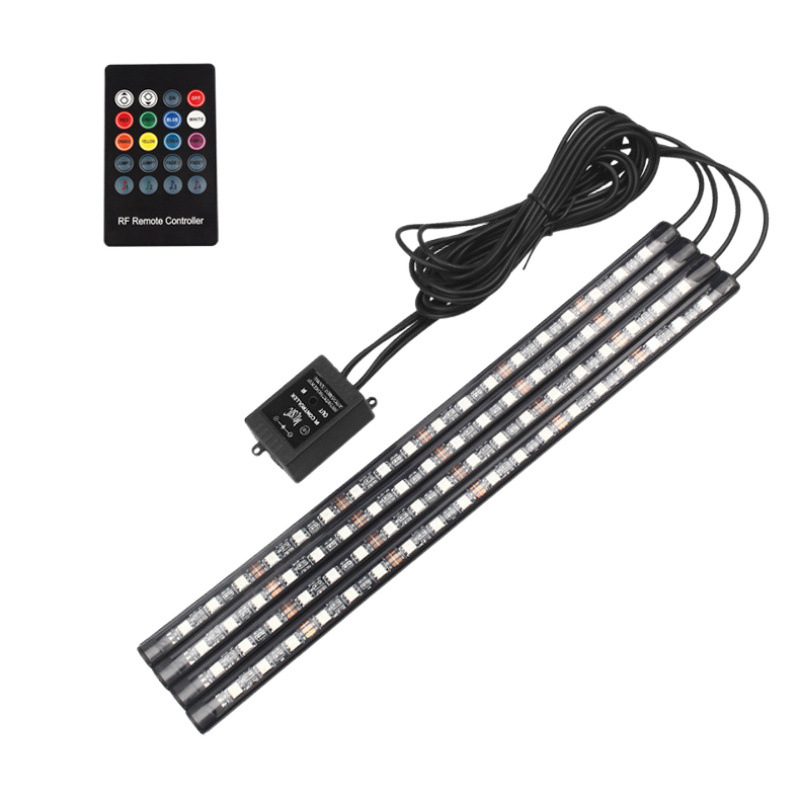 48 72LED un remolque cuatro mangueras de silicona luces de atmósfera de automóviles luces de atmósfera de pies interiores