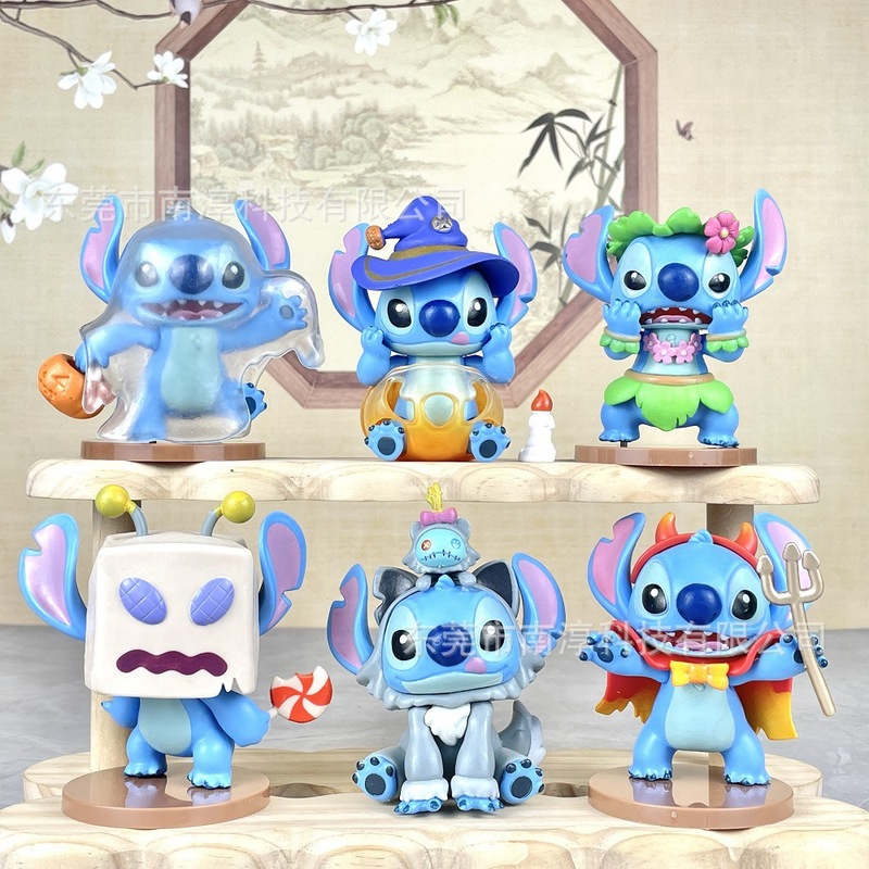 クロスボーダー面白いスティッチフィギュアハロウィンスティッチ人形ブラインドボックスガシャポン人形マシン装飾品卸売ドロップシッピング|undefined