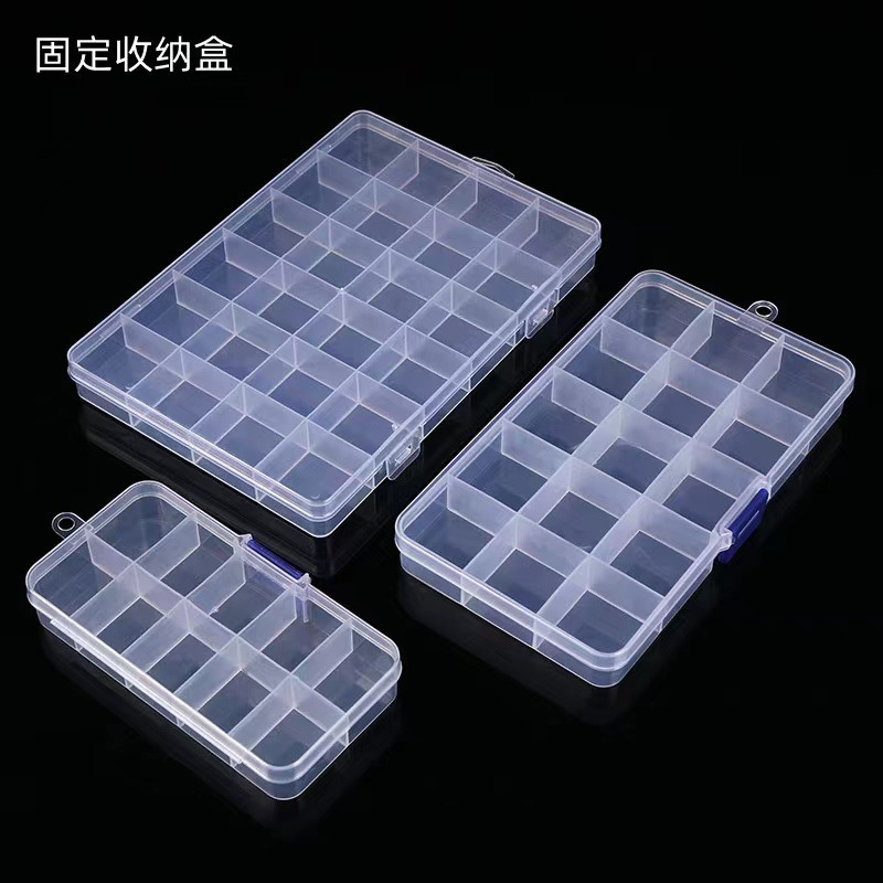 Accesorios DIY piezas de joyería cuentas transparentes caja de almacenamiento pendientes caja de almacenamiento joyería caja de acabado caja desmontable