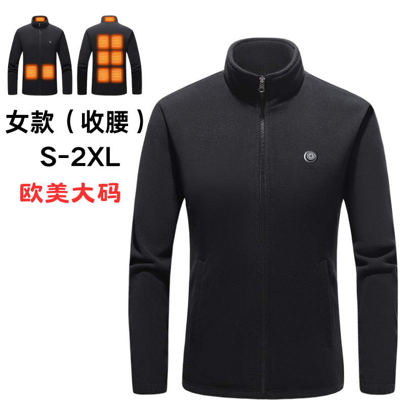 Nuevo abrigo de calefacción inteligente de gran tamaño de control único de nueve zonas de invierno caliente para hombres y mujeres chaqueta de calefacción eléctrica de terciopelo