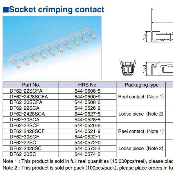 DF62-30SCF���� 30AWG�������� ����HRSԭ�������� DF62ϵ��