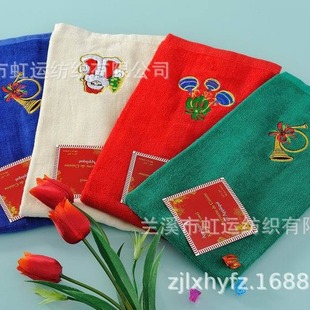 Towel Factory Customized Christmas Gift Towel Pure Cotton Embroidered Holiday Advertising Towel Face Towel Logo Can Be Customized