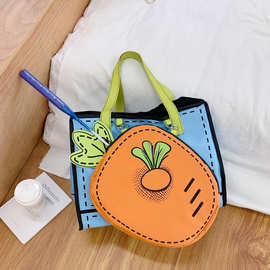 厂家直销新款个性羽毛球网球拍萝卜包大容量时尚托特包手提单肩包