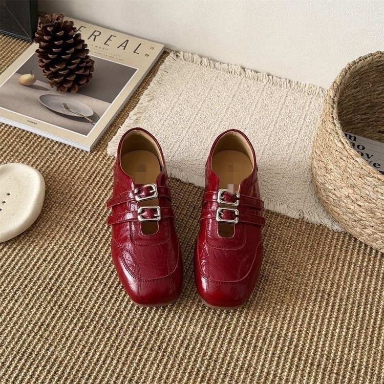 Zapatos Retro franceses de mujer 2026 nuevo velcro primavera-verano casual zapatos de aire extranjero zapatos de cuero