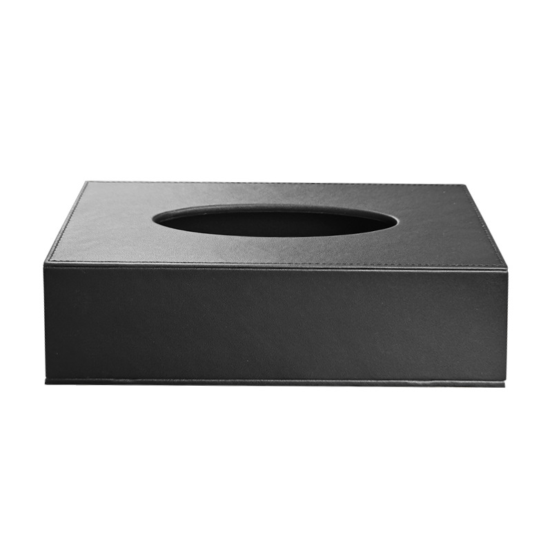 Caja de dibujo de cuero para hotel, caja de pañuelos para sala de reuniones, caja de pañuelos para dormitorio, caja de pañuelos para sala de estar, fábrica de logotipos de cuero