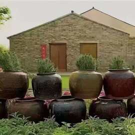 仿古水缸园林寺庙四合院养鱼缸摆件荷花大缸老物件石缸中式腌菜缸