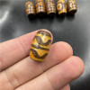 Retro -old Tibetan agate beads bucket, tiger teeth, three -eye color agate cylinder beads, batch