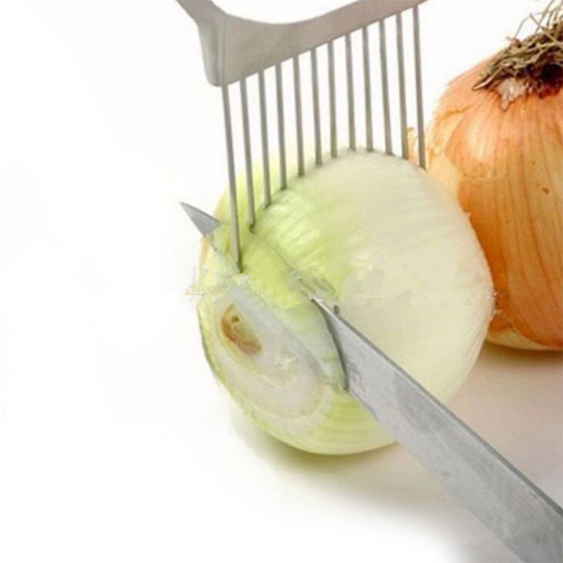 Stainless Steel Onion Cut Onion Needle Kitchen Gadget Onion Fork Fruit Insert