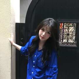 2026秋装新款克莱因蓝色衬衫外套女夏季遮阳衬衣法式气质宽松上衣